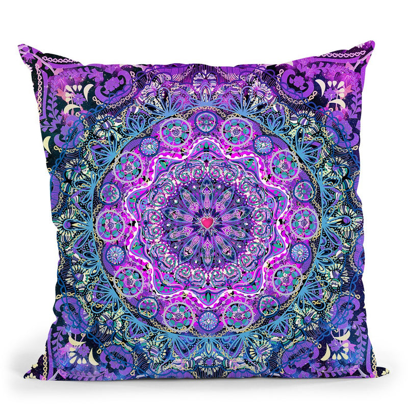 Cosmic Love Mandala Throw Pillow By Cameron Gray