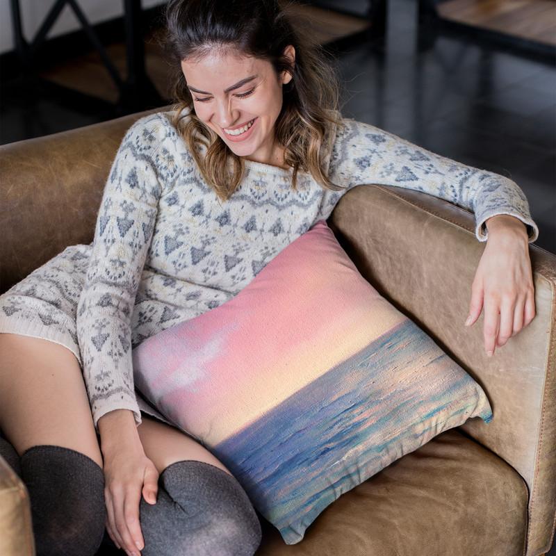 Pink Sunset Throw Pillow By Christine Lindstrom