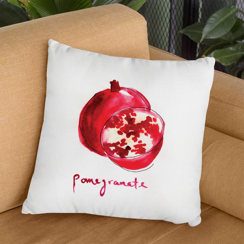 Pomegranate I Throw Pillow By Christine Lindstrom
