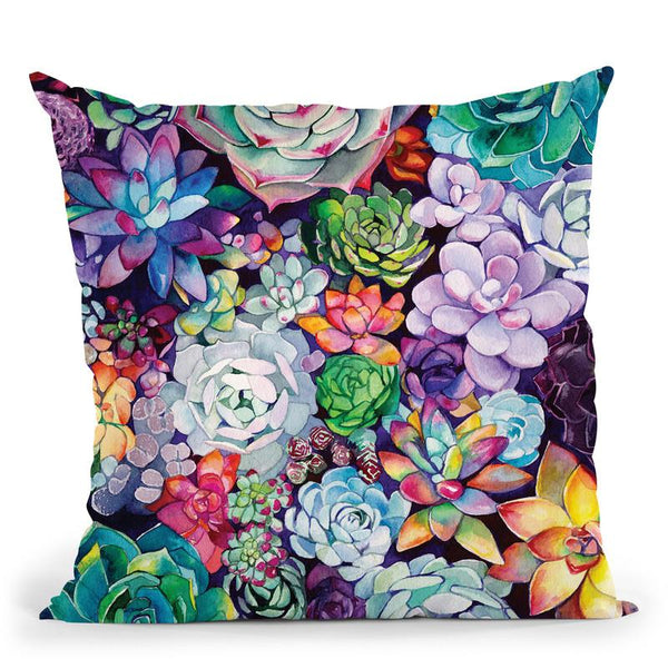 Succulent Garden Small Throw Pillow By Christine Lindstrom
