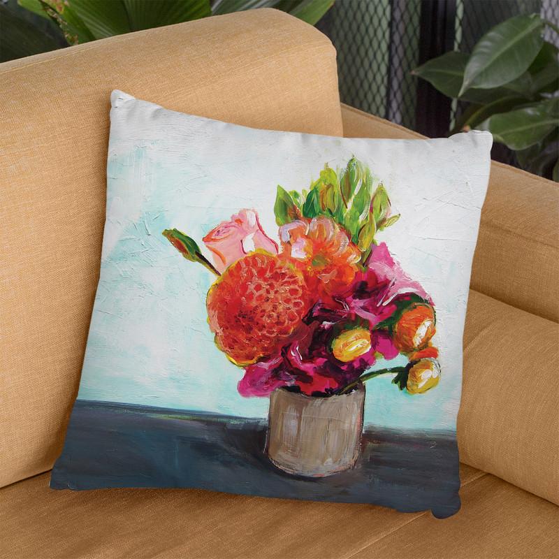 Summer Bouquet Throw Pillow By Christine Lindstrom