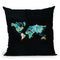 World Map Throw Pillow By Christine Lindstrom