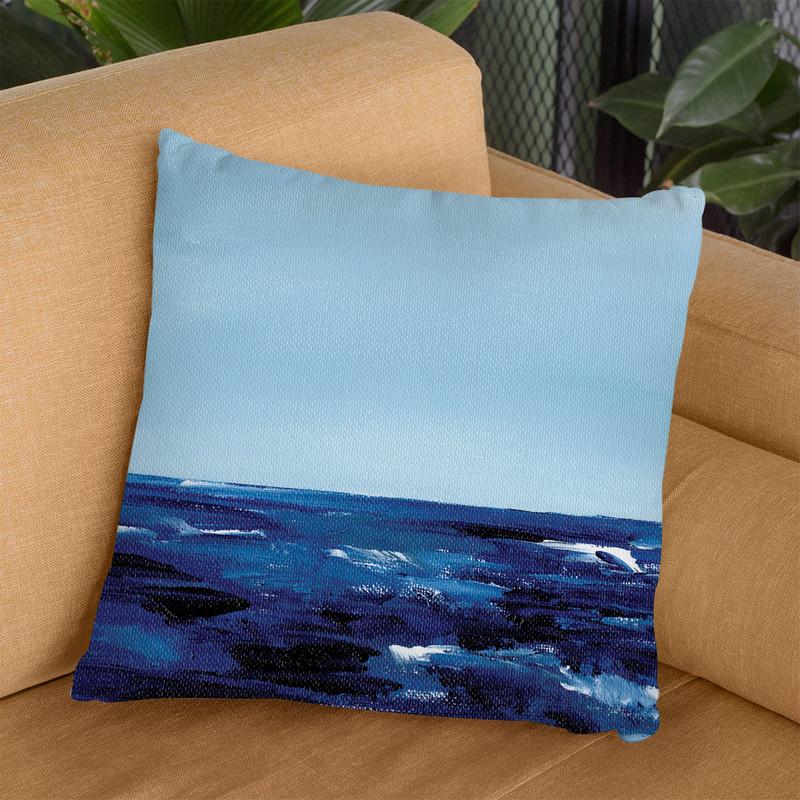 Beach Day In September Small Throw Pillow By Christine Lindstrom