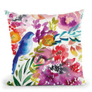 Bluebird In The Blooms Throw Pillow By Christine Lindstrom