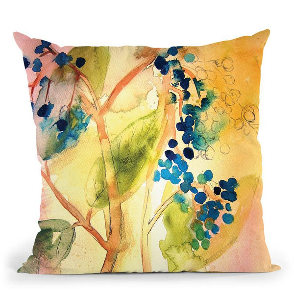 Botanical Abstract Throw Pillow By Christine Lindstrom