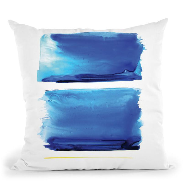 Abstract In Blue Throw Pillow By Christine Lindstrom