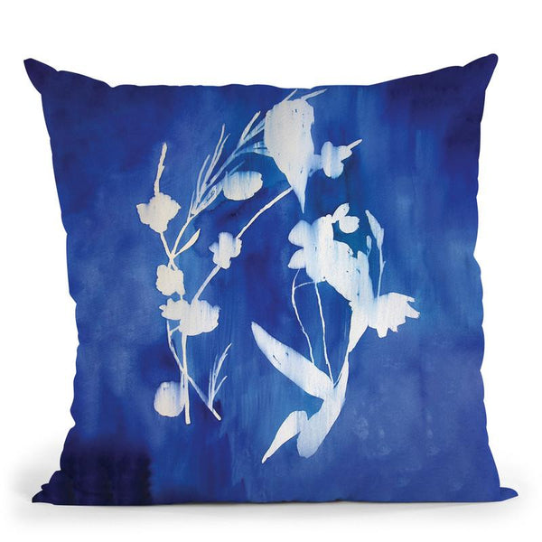 Cyanotype Throw Pillow By Christine Lindstrom