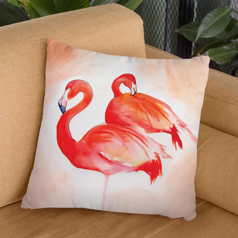 Flamingos Throw Pillow By Christine Lindstrom