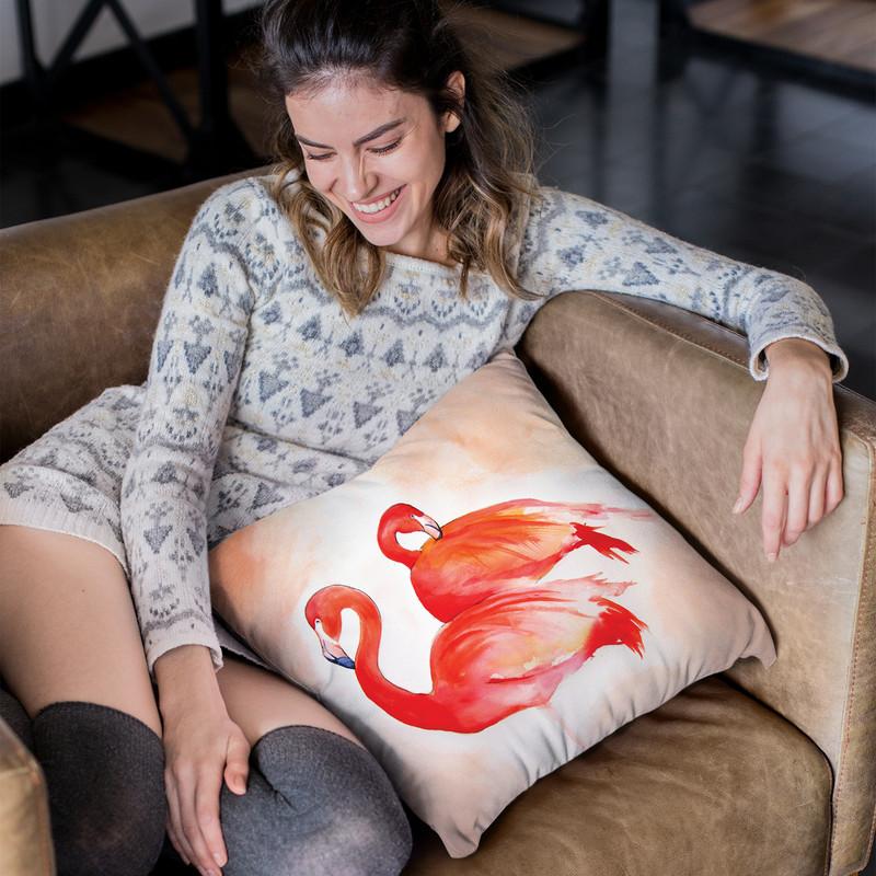 Flamingos Throw Pillow By Christine Lindstrom
