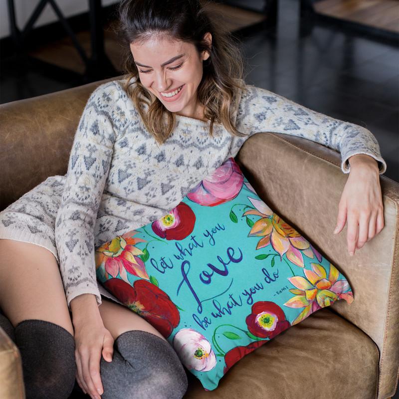 Let What You Love Throw Pillow By Christine Lindstrom