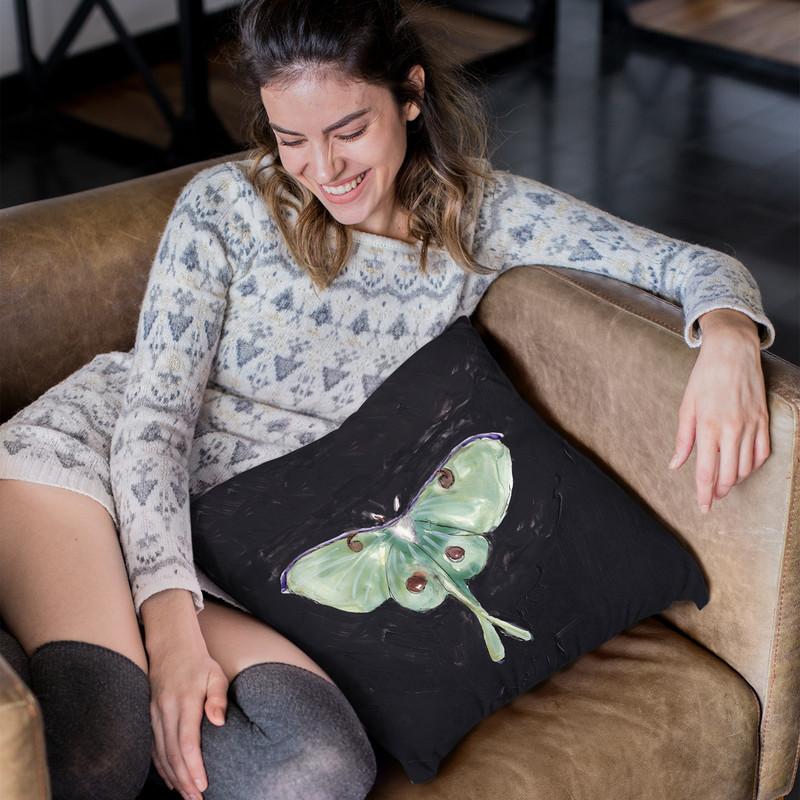Luna Moth Throw Pillow By Christine Lindstrom