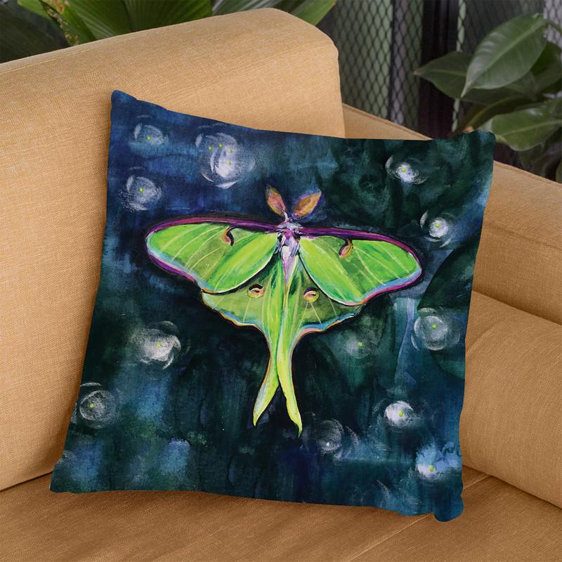 Luna Moth I Throw Pillow By Christine Lindstrom