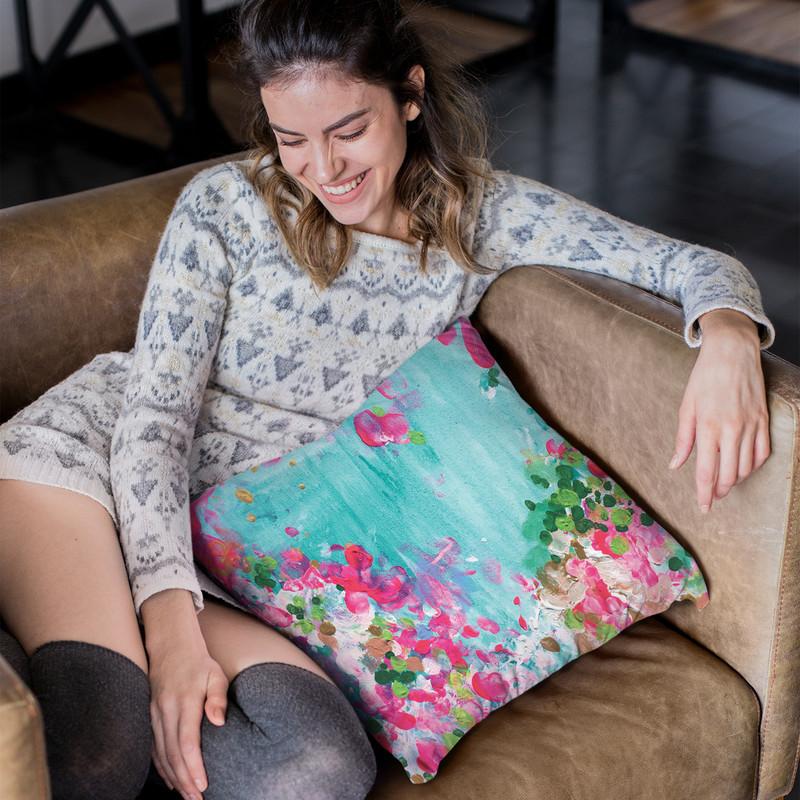 May Garden Throw Pillow By Christine Lindstrom