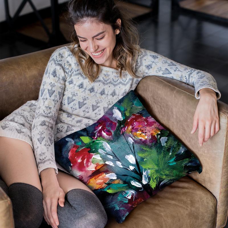 Night Garden Iii Throw Pillow By Christine Lindstrom