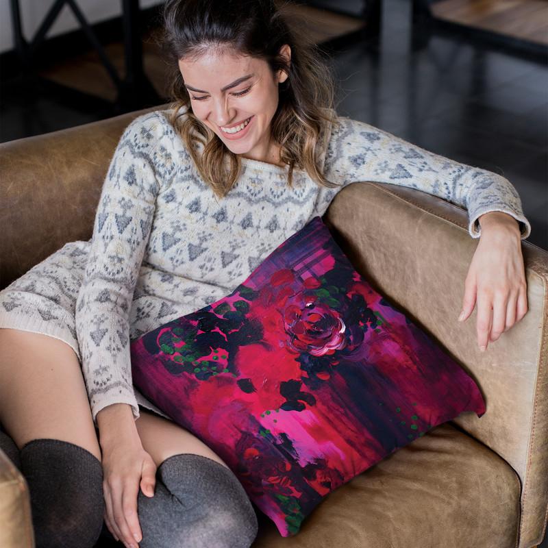 Night Garden Throw Pillow By Christine Lindstrom