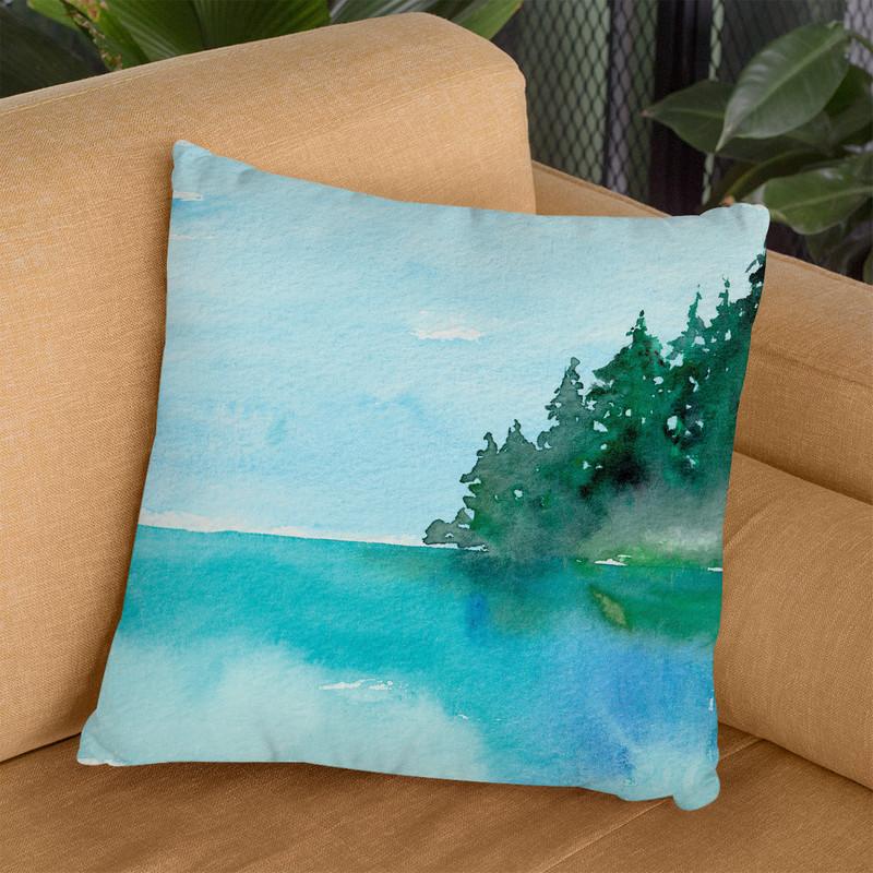 On The Lake Throw Pillow By Christine Lindstrom