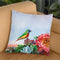 Parrot Finch In A Desert Garden Small Throw Pillow By Christine Lindstrom