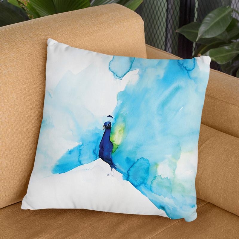 Peacock Iii Throw Pillow By Christine Lindstrom