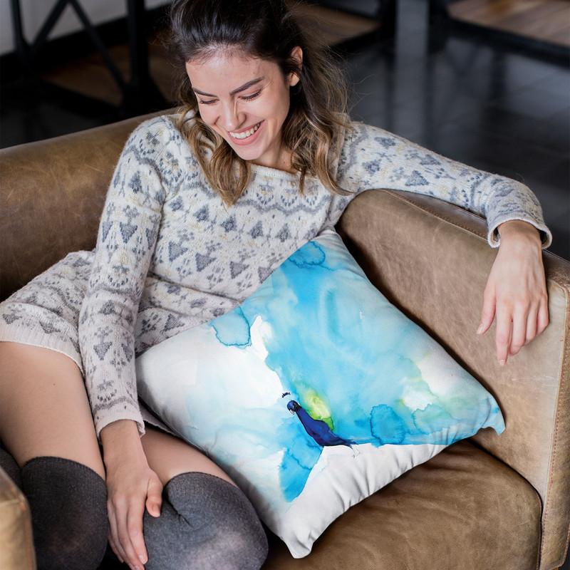 Peacock Iii Throw Pillow By Christine Lindstrom