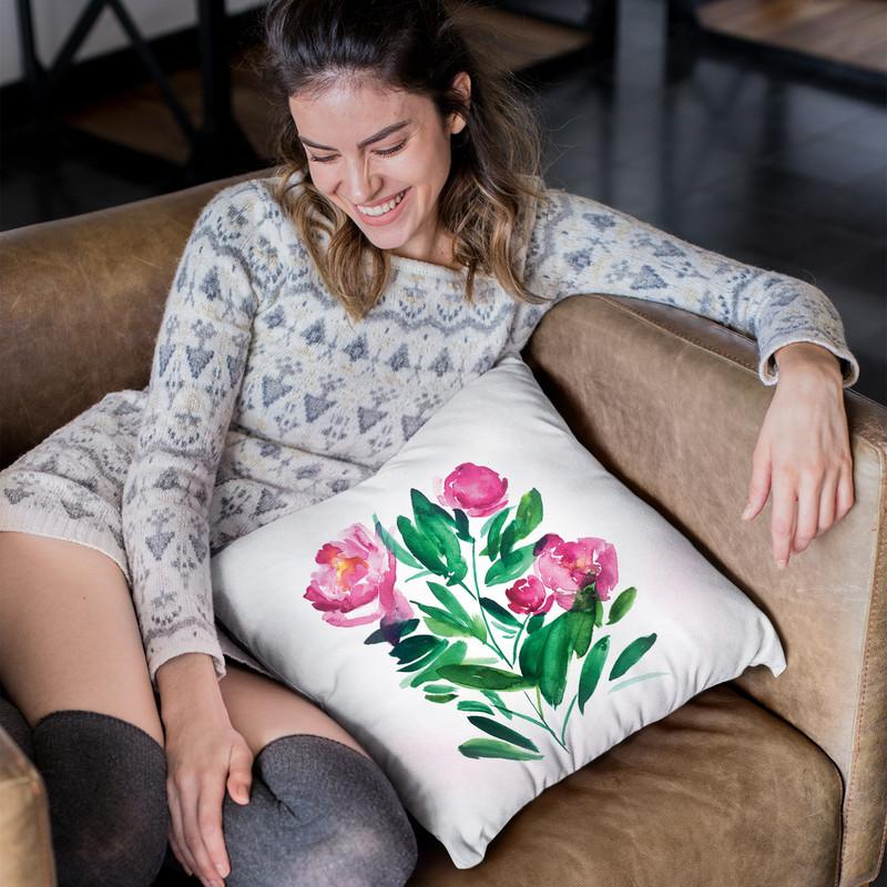Peonies Iii Throw Pillow By Christine Lindstrom