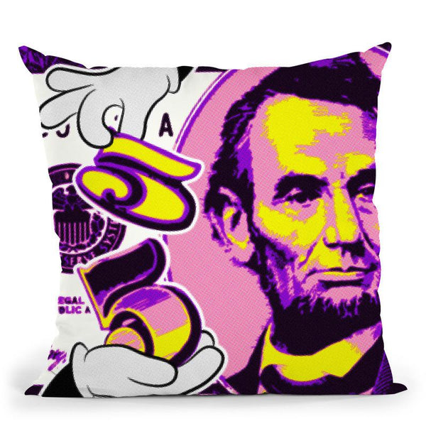 Abrahams 5 Bill Throw Pillow By Christian Mielu