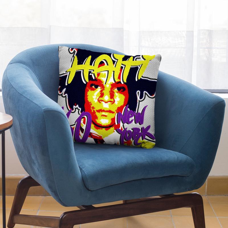 Basquiat Throw Pillow By Christian Mielu