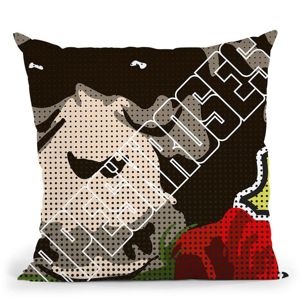 Chimp And Roses Ii Throw Pillow By Christian Mielu