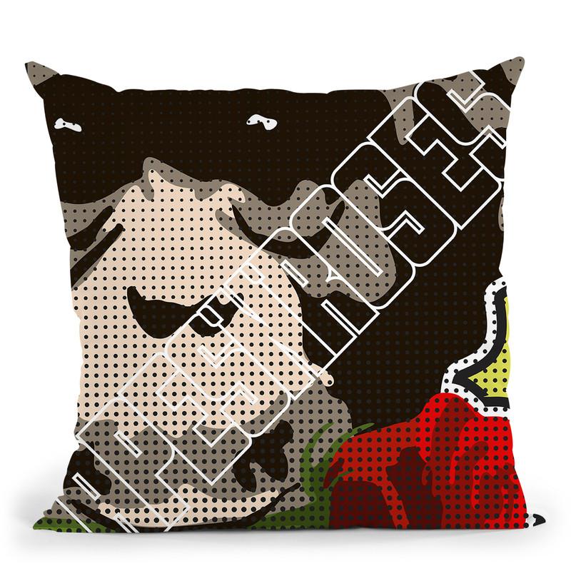 Chimp And Roses Ii Throw Pillow By Christian Mielu