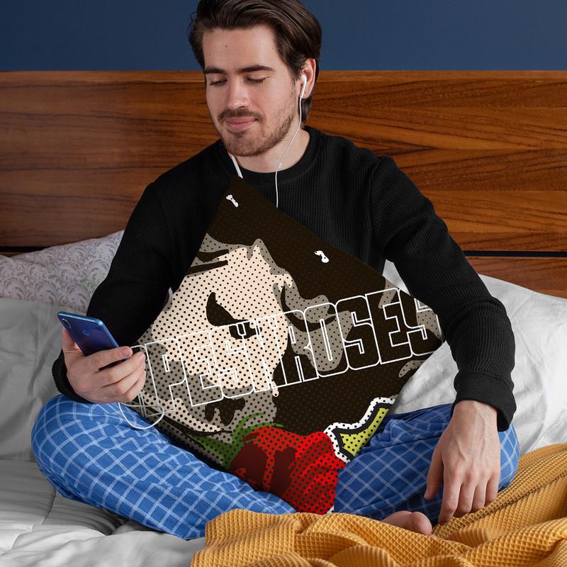 Chimp And Roses Ii Throw Pillow By Christian Mielu