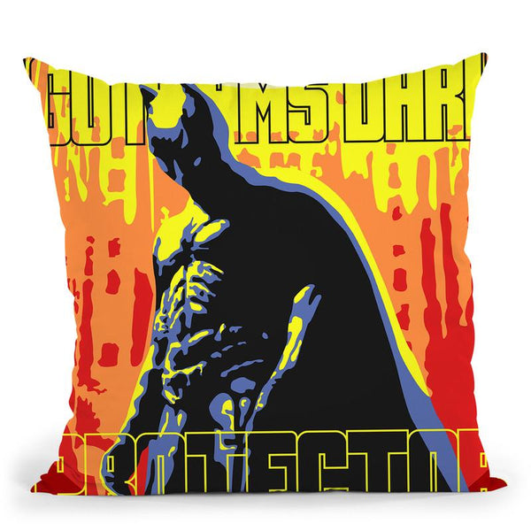 Gothams Guardian Throw Pillow By Christian Mielu