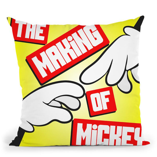 Making Of Mickey I Throw Pillow By Christian Mielu