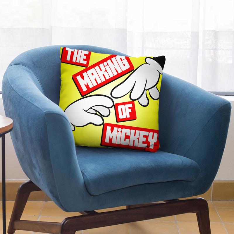 Making Of Mickey I Throw Pillow By Christian Mielu