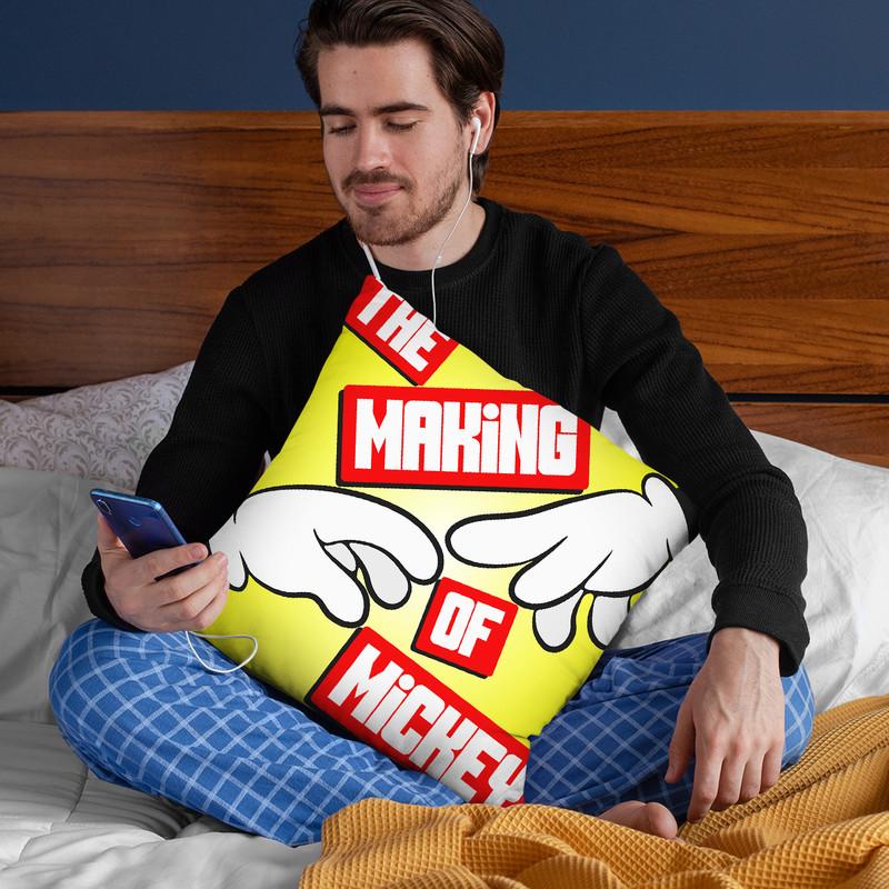Making Of Mickey I Throw Pillow By Christian Mielu
