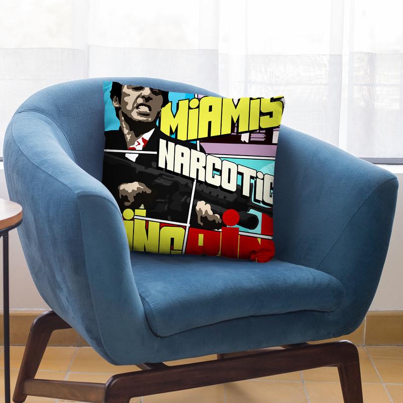 Miamis Kingpin Throw Pillow By Christian Mielu