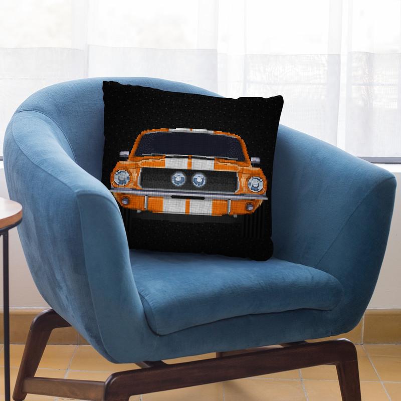 67-Mustang Throw Pillow By Christian Mielu