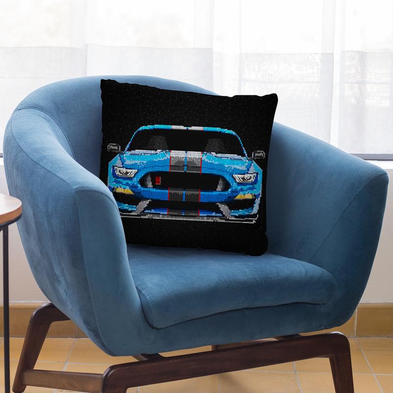 Mustang Throw Pillow By Christian Mielu