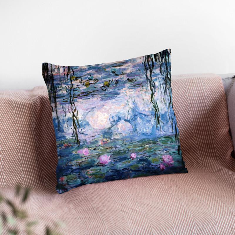 Monet-Waterlillies Throw Pillow By Claude Monet