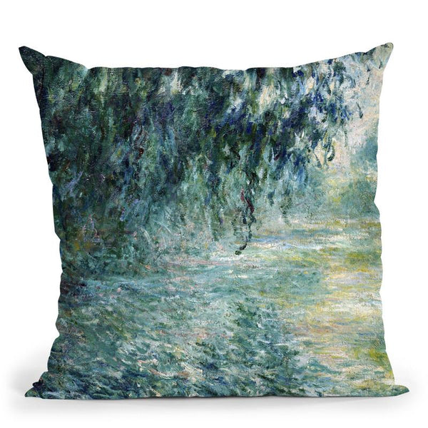 Morning On The Seine Throw Pillow By Claude Monet
