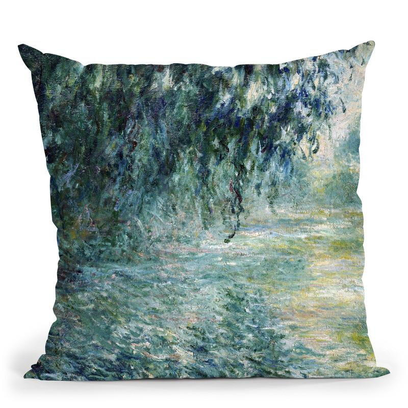 Morning On The Seine Throw Pillow By Claude Monet