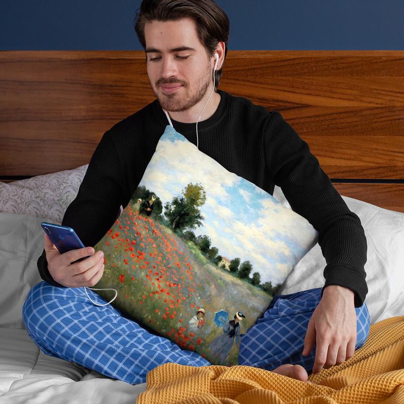 Poppies Cmonet Throw Pillow By Claude Monet
