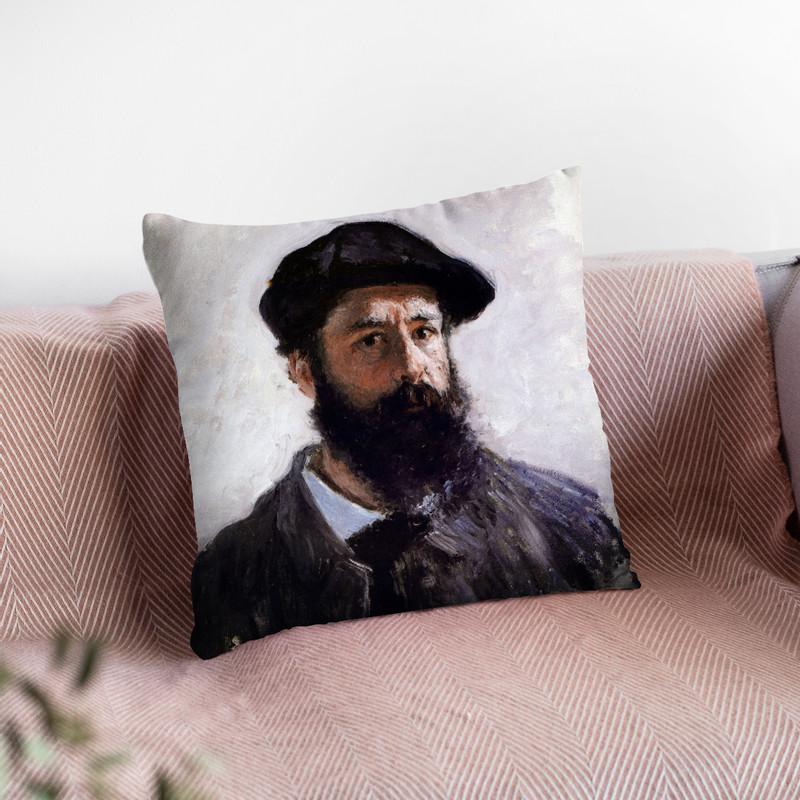 Self-Portrait With A Beret Throw Pillow By Claude Monet
