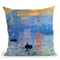 Sunrise Impression Throw Pillow By Claude Monet
