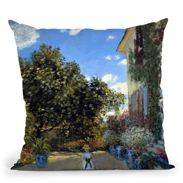 The Artist'S House At Argenteui Throw Pillow By Claude Monet