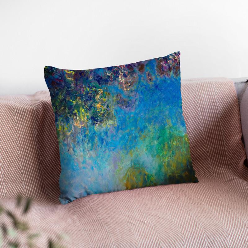 Wisteria Throw Pillow By Claude Monet