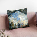 La Gare Saint-Lazare Throw Pillow By Claude Monet