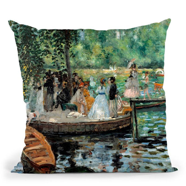 La Grenouille`Re Throw Pillow By Claude Monet