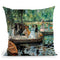 La Grenouille`Re Throw Pillow By Claude Monet