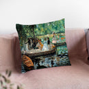 La Grenouille`Re Throw Pillow By Claude Monet