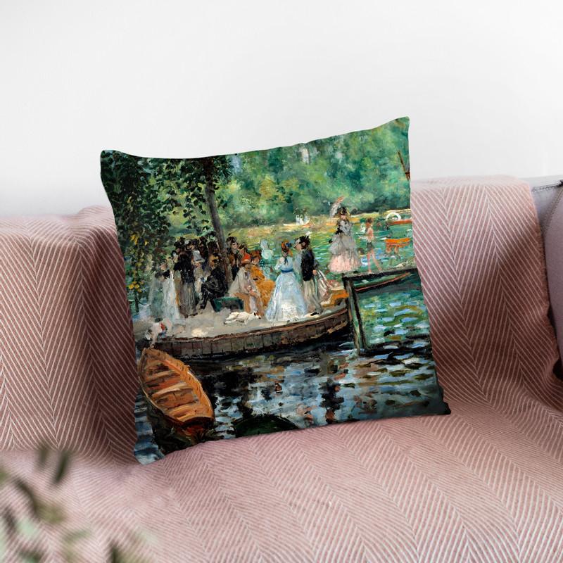 La Grenouille`Re Throw Pillow By Claude Monet