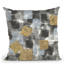 Gold Squares Ii Throw Pillow By Chris Paschke